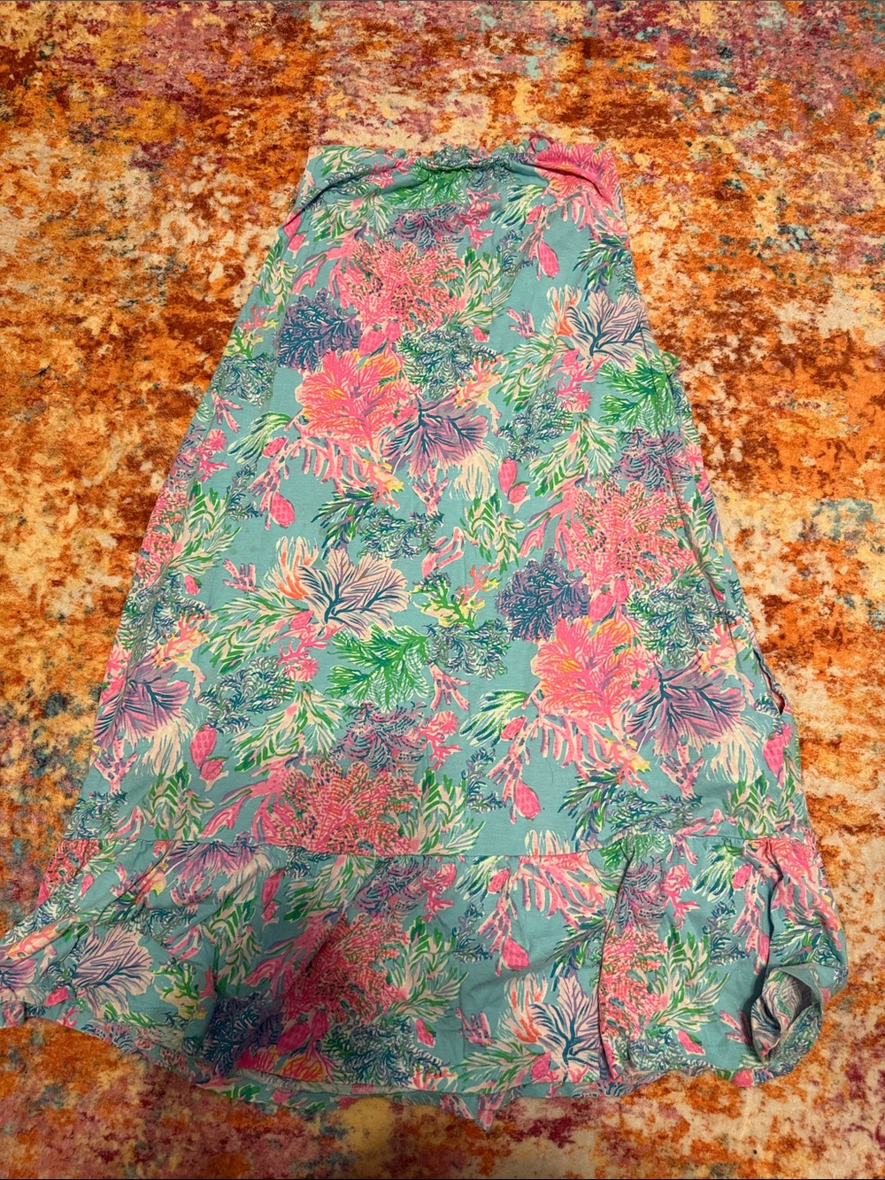 Lilly Pulitzer Pastel Tropical Print Dress — Teal, Pink & Green - Picture 5 of 5